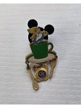 Vintage. Disney's " Grand Floridian " Alice's Tea Party Dangle Pin